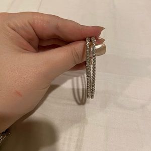 SS hoops with rough cut detail